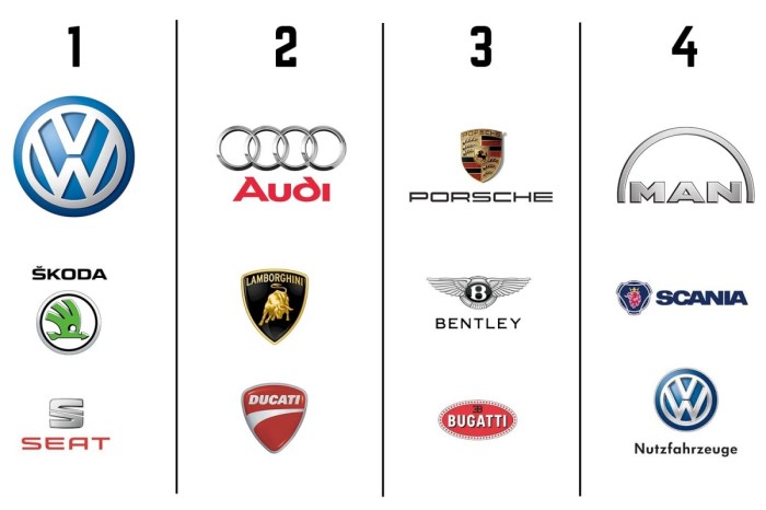 Which cars are under vw