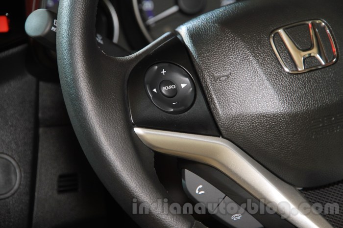 Jazz honda steering controls india launch