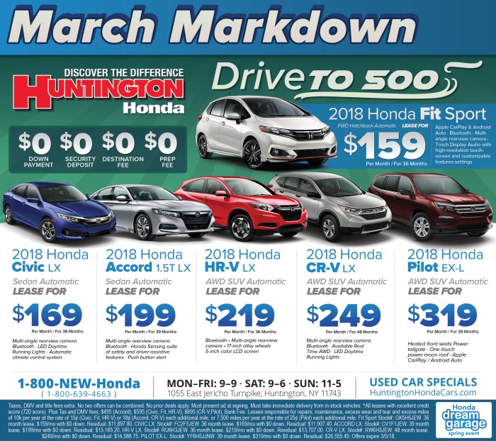 Lease honda specials offers