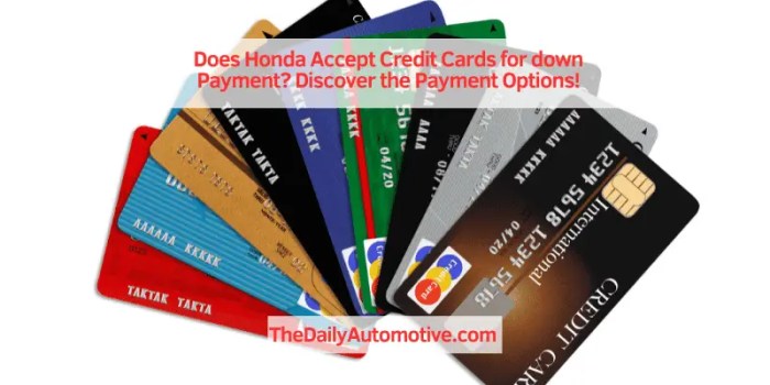 Does honda dealership accept credit cards