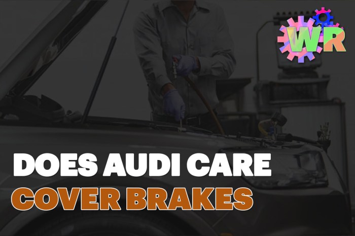 Does audi care cover brakes