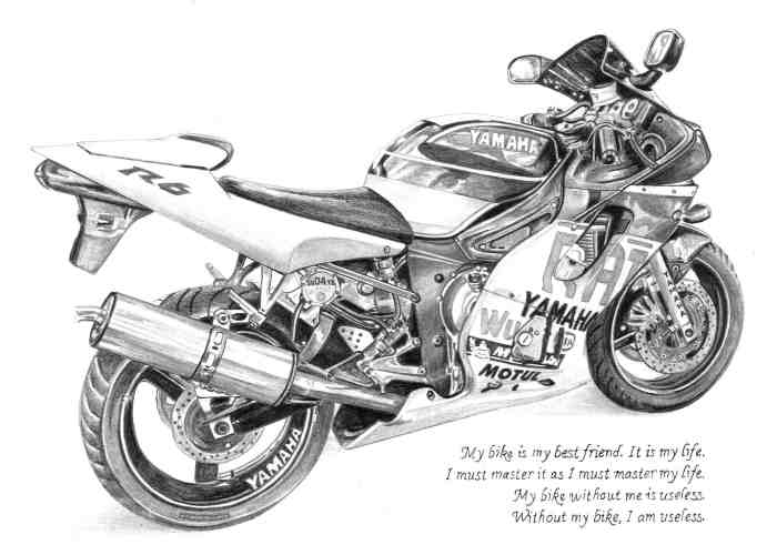 Yamaha r6 drawing